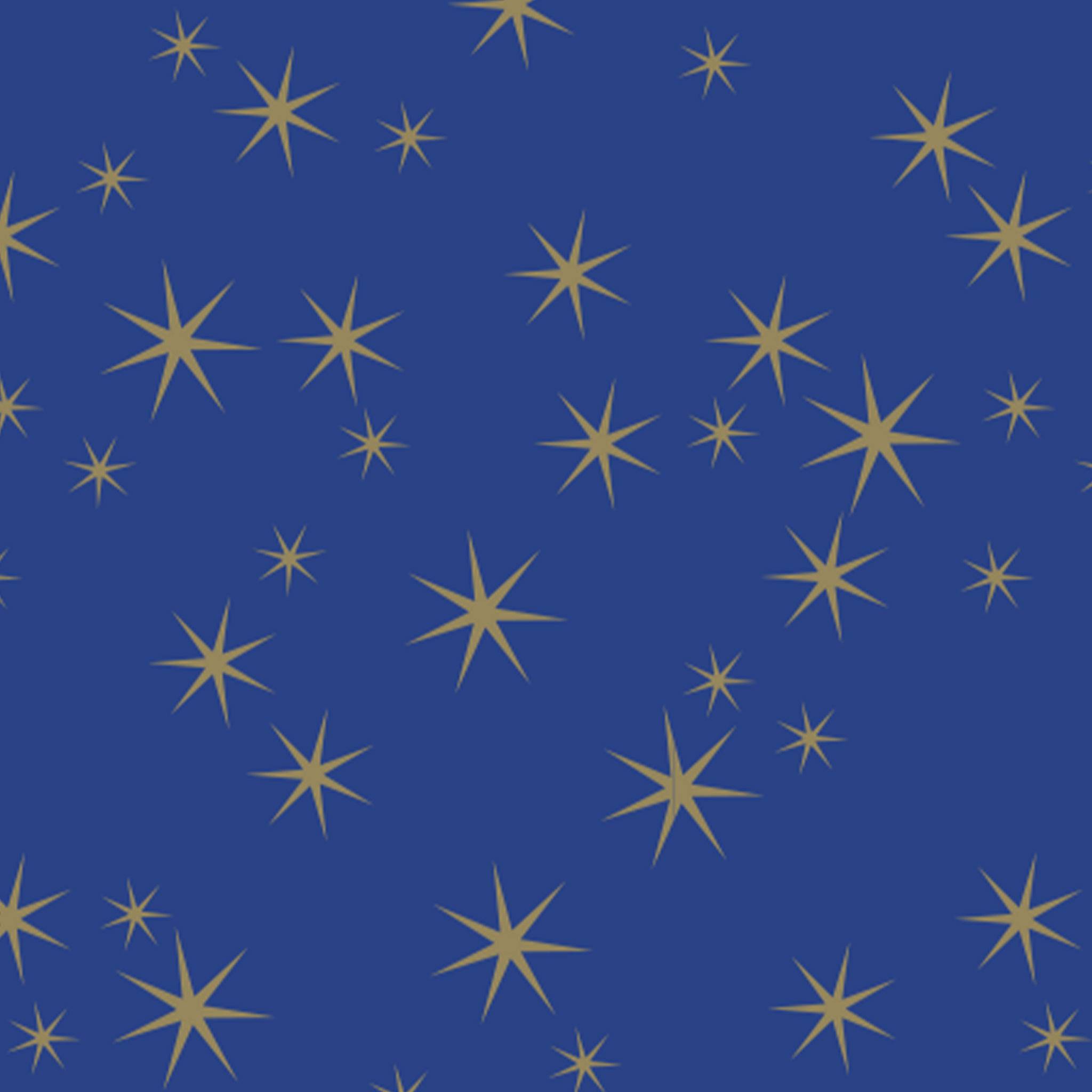 Clairefontaine Geschenkpapier, Tiny Rolls, 50x0,35m, Sterne, Gold Blau 223916C