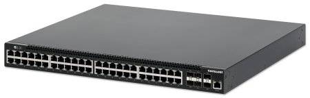 INTELLINET 54-Port L3 Fully Managed PoE+ Switch mit 48 Gigabit Ethernet-Ports und 6 SFP+ Uplinks