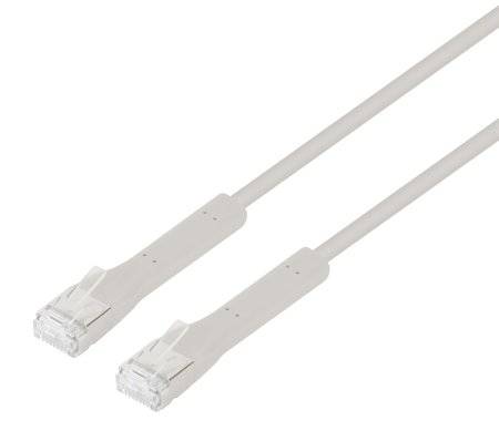 INTELLINET Cat6a F/FTP FlexiBoot Slim Netzwerk-Patchkabel, 0,3 m, grau Anschlusskabel Lankabel Cat.6