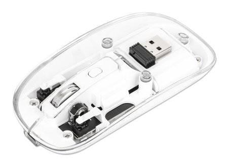 MANHATTAN Transparente Wiederaufladbare Kabellose USB-Maus Eingabe / Ausgabe Mäuse