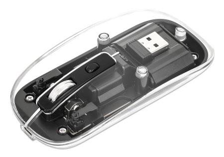 MANHATTAN Transparente Wiederaufladbare Kabellose USB-Maus Eingabe / Ausgabe Mäuse