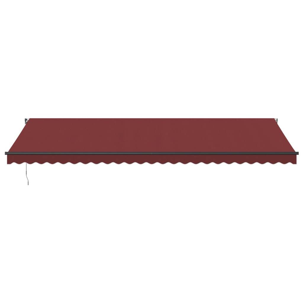 vidaXL Markise Manuell mit LED Weinrot 600x350 cm
