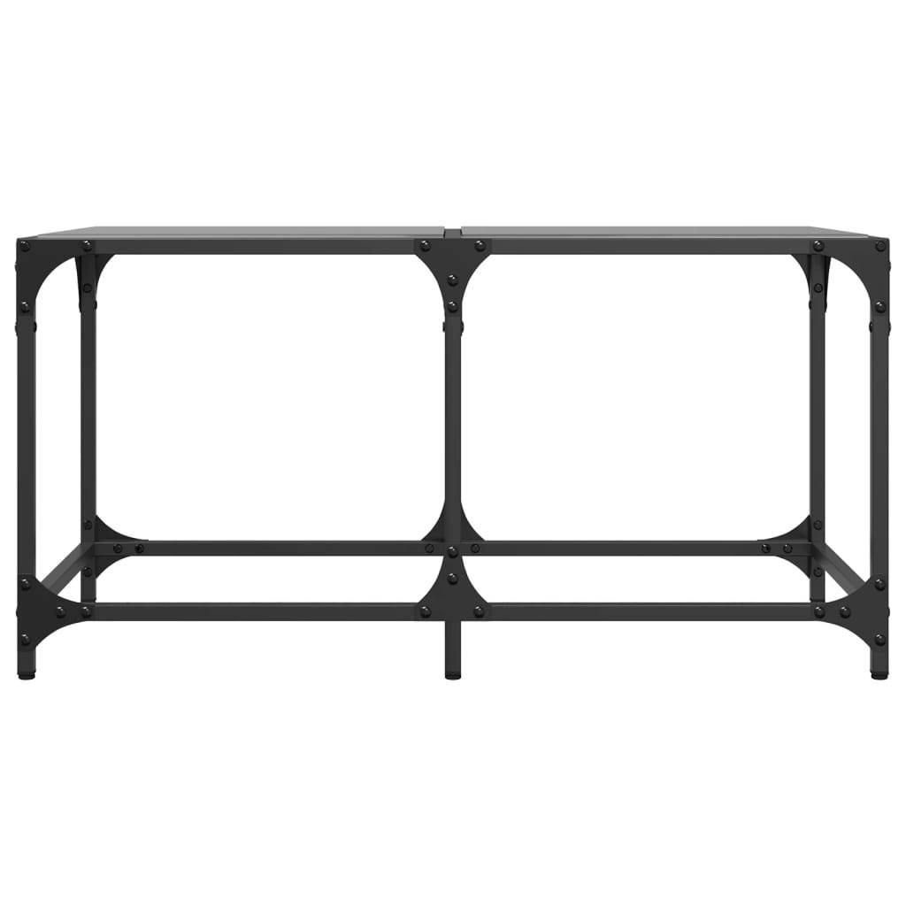 vidaXL Couchtisch mit Glasplatte Schwarz 78,5x40x40 cm Stahl