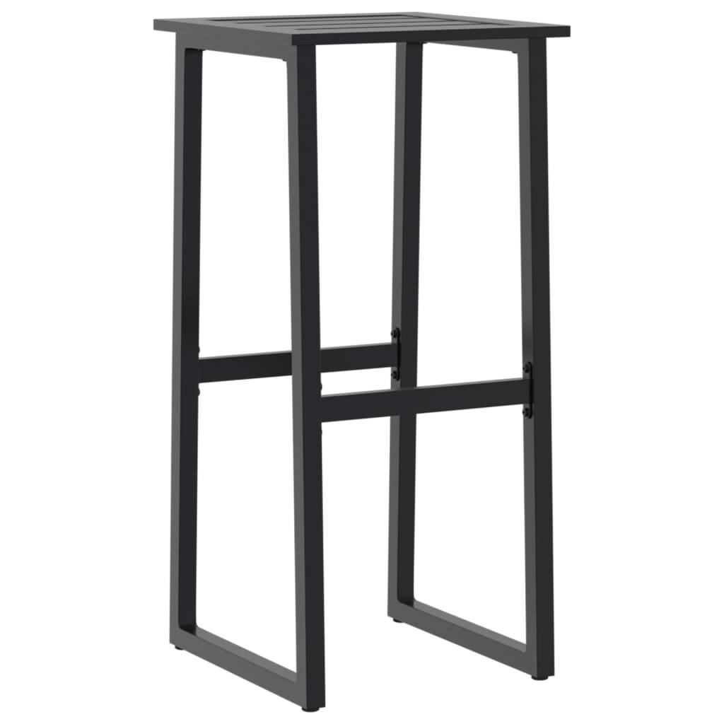 vidaXL 5-tlg. Gartenbar-Set Schwarz Pulverbeschichteter Stahl