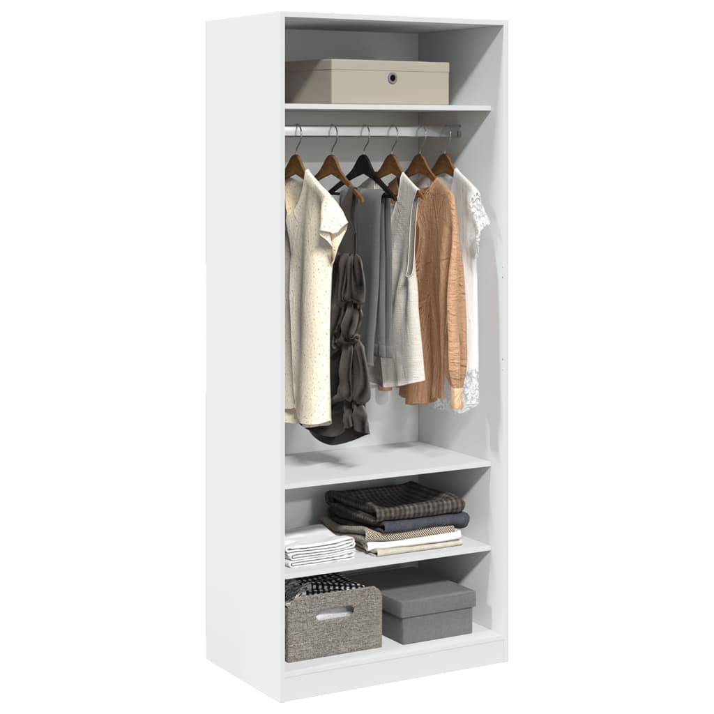 vidaXL Kleiderschrank Weiß 80x50x200 cm Holzwerkstoff