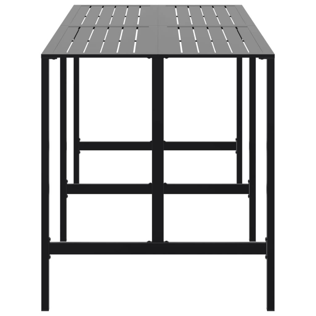 vidaXL Bartisch Schwarz 200x100x110 cm Pulverbeschichteter Stahl