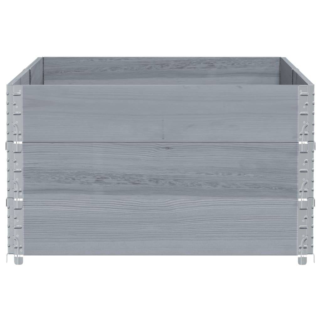 vidaXL Pflanzkasten Grau 150x100 cm Massivholz Kiefer