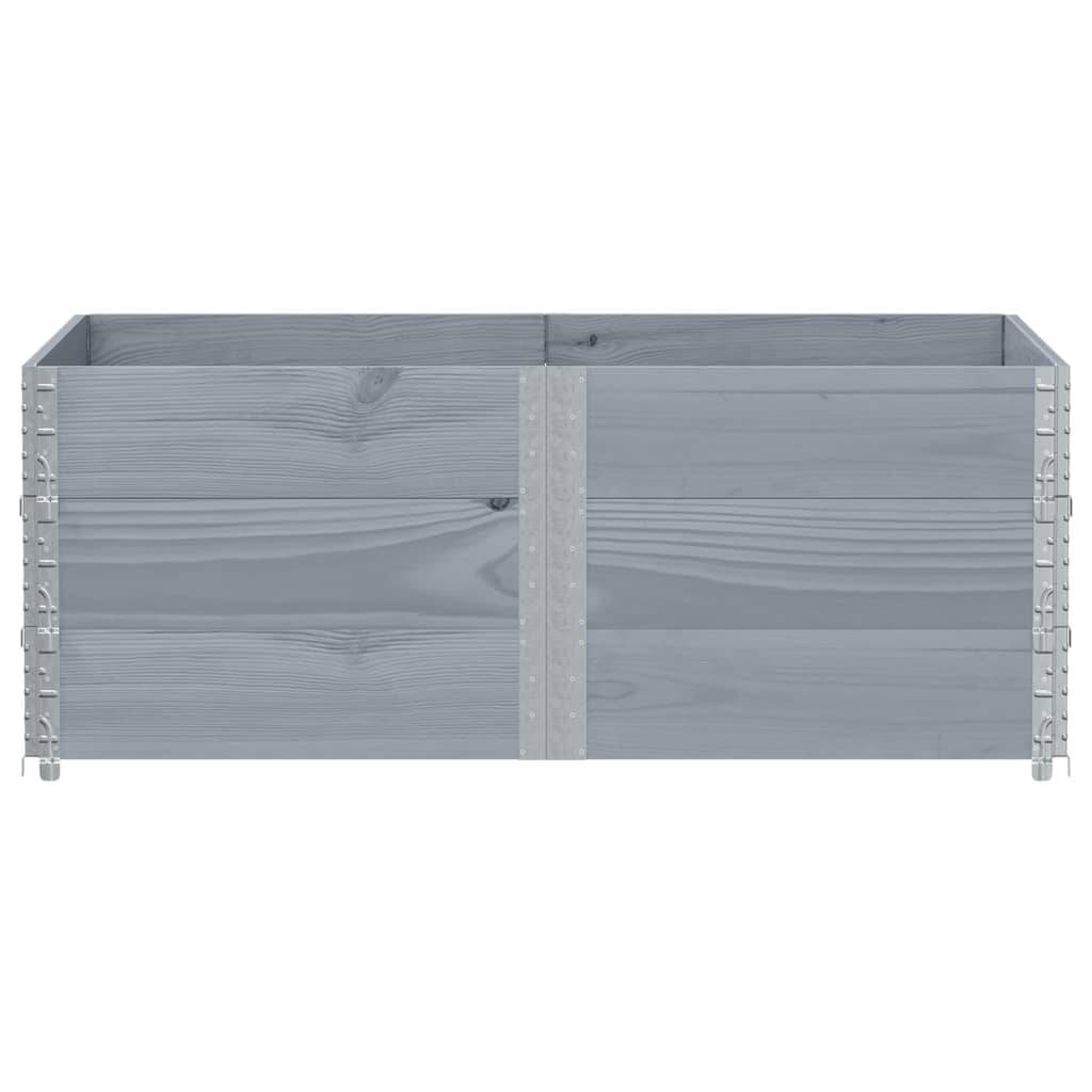 vidaXL Pflanzkasten Grau 150x100 cm Massivholz Kiefer