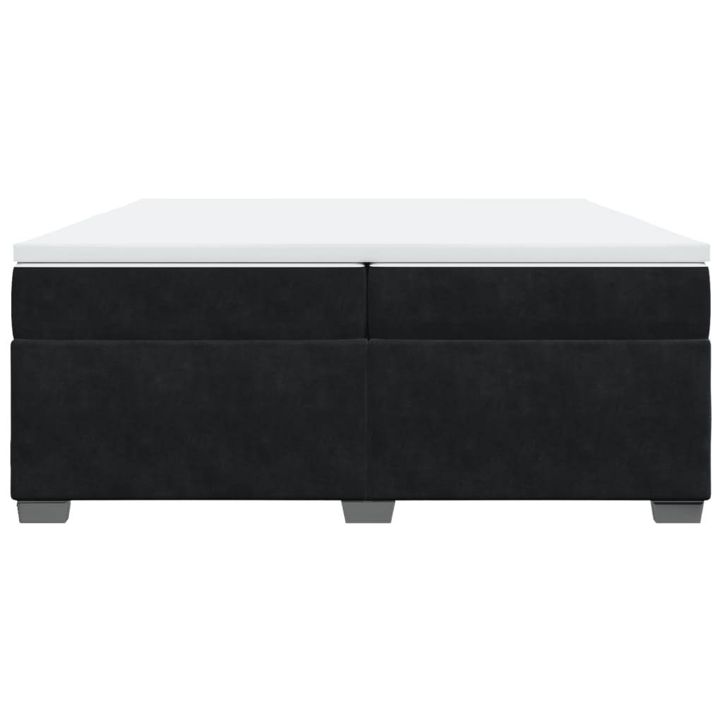 vidaXL Boxspringbett mit Matratze Schwarz 200x200 cm Samt
