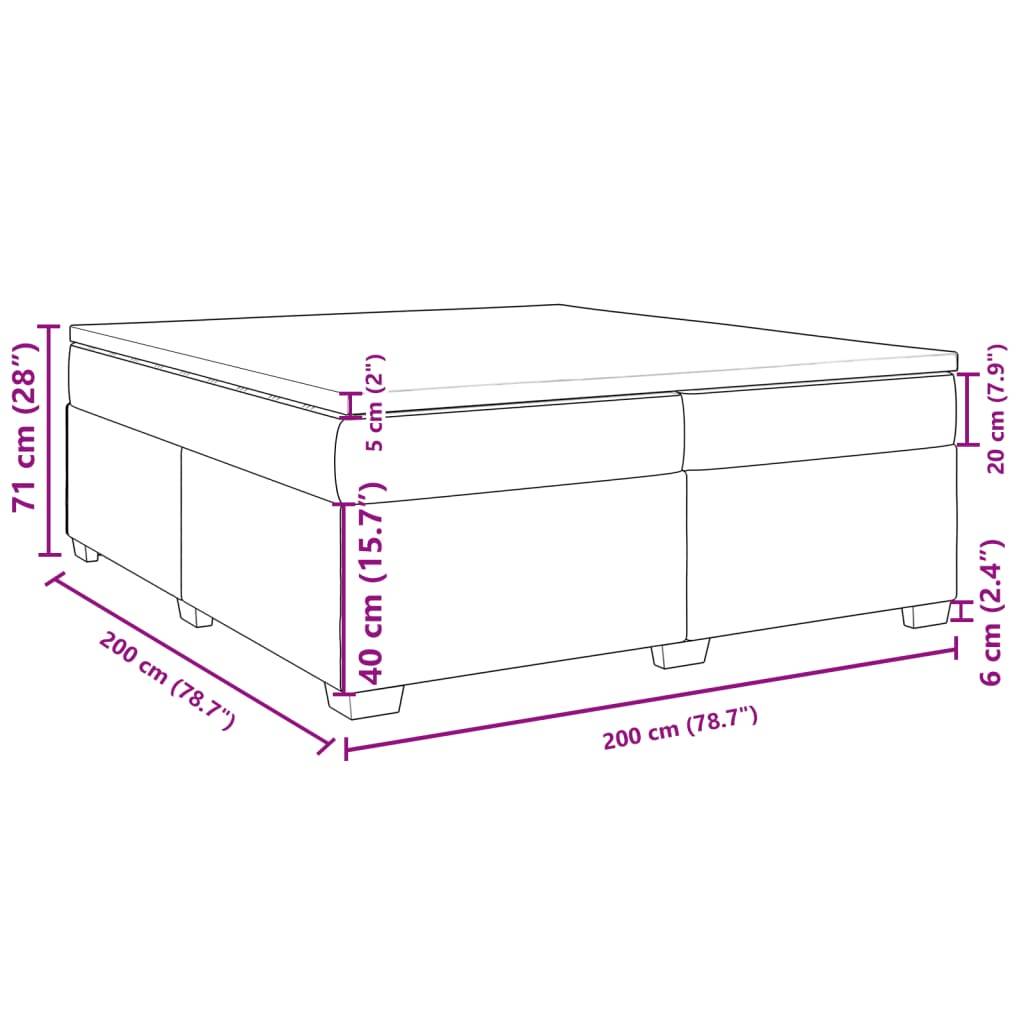 vidaXL Boxspringbett Matratze Cappuccino-Braun 200x200cm Kunstleder