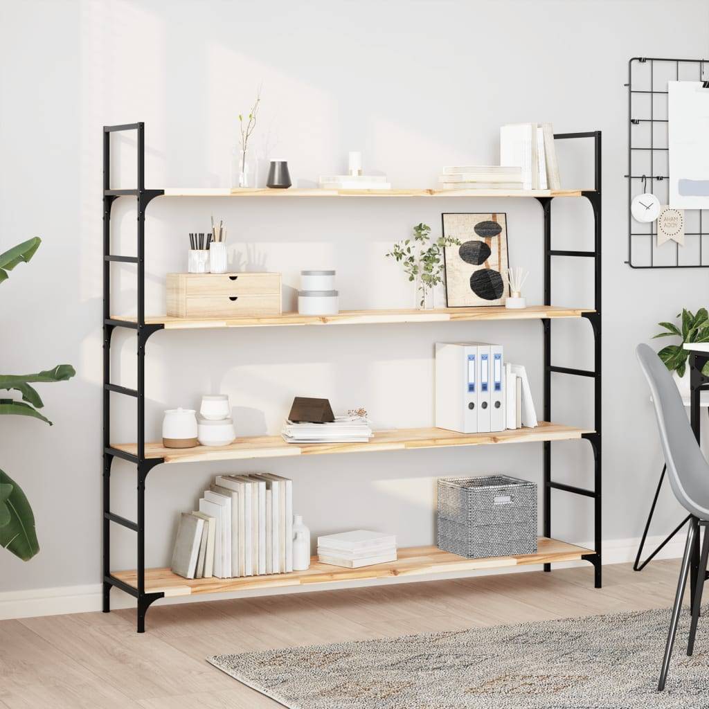 vidaXL Schweberegale 4 Stk. 120x30x2 cm Massivholz Akazie Unbehandelt