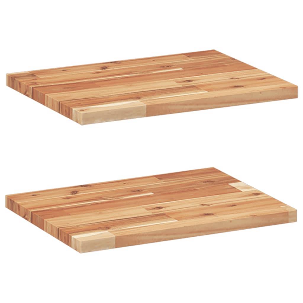 vidaXL Schweberegale 2 Stk. 60x30x2 cm Massivholz Akazie Ölbehandelt
