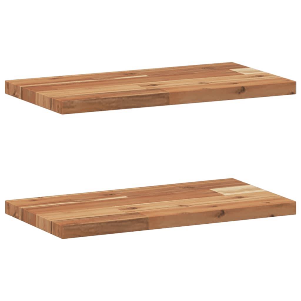 vidaXL Schweberegale 2 Stk. 60x20x2 cm Massivholz Akazie Ölbehandelt