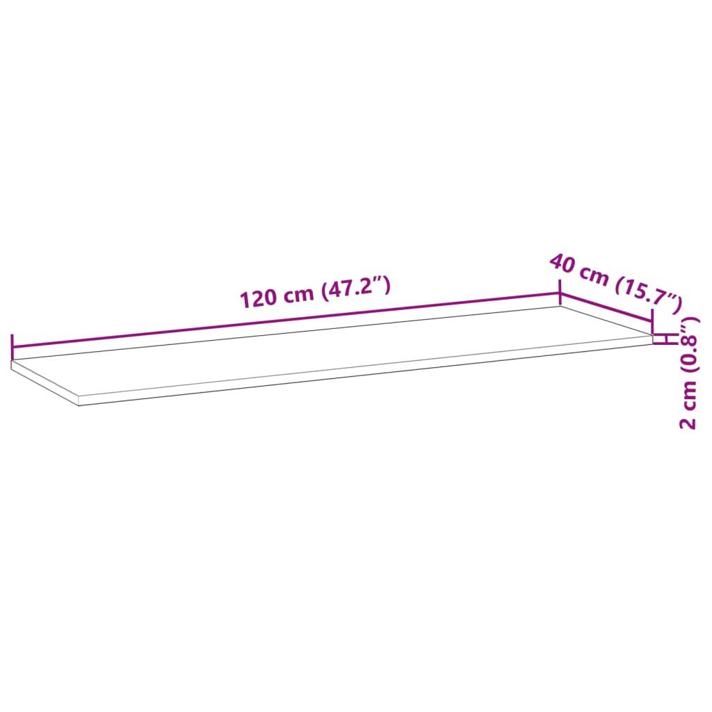 vidaXL Schweberegal 120x40x2 cm Massivholz Akazie Unbehandelt