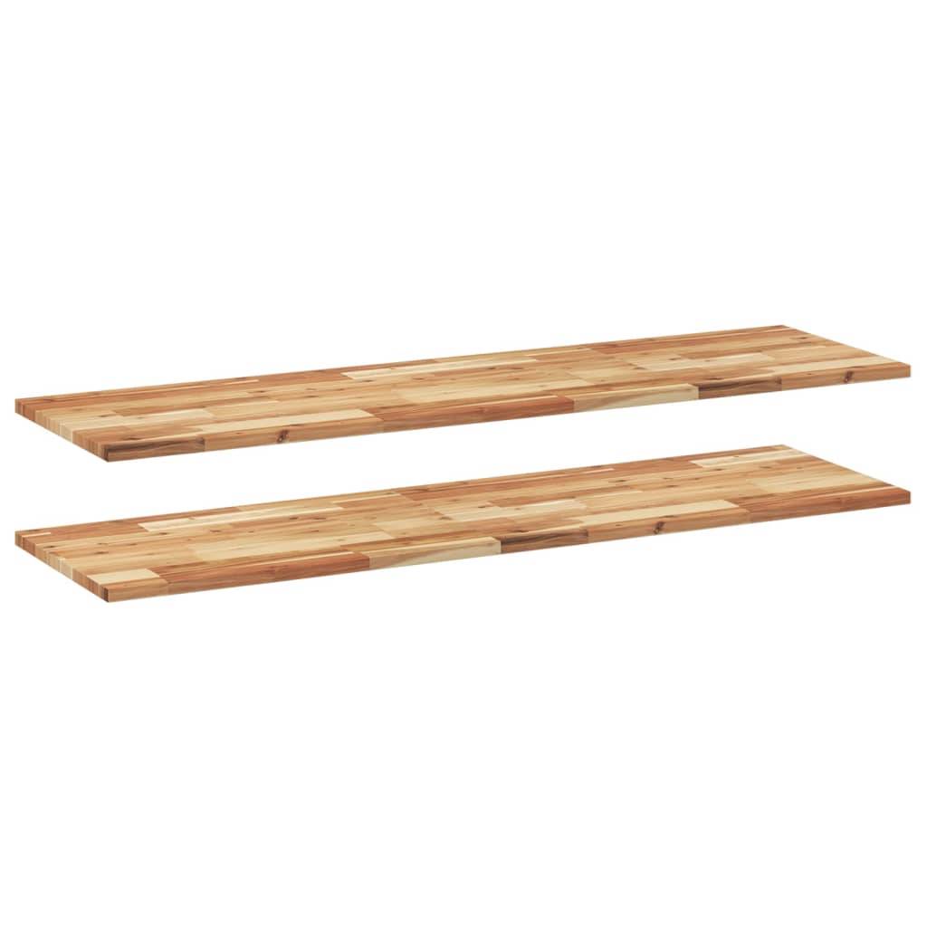 vidaXL Schweberegale 2 Stk. 140x40x2 cm Massivholz Akazie Ölbehandelt