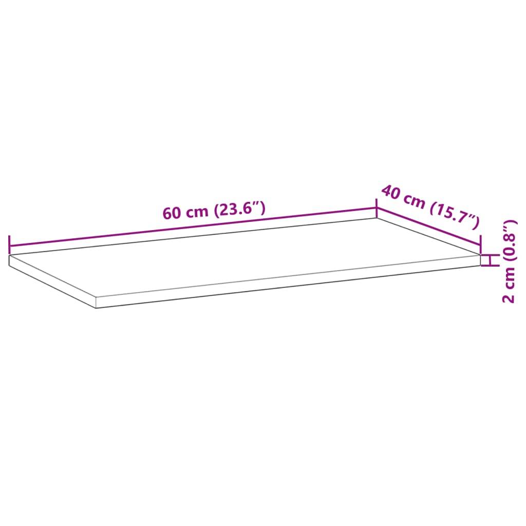 vidaXL Schweberegale 2 Stk. 60x40x2 cm Massivholz Akazie Ölbehandelt
