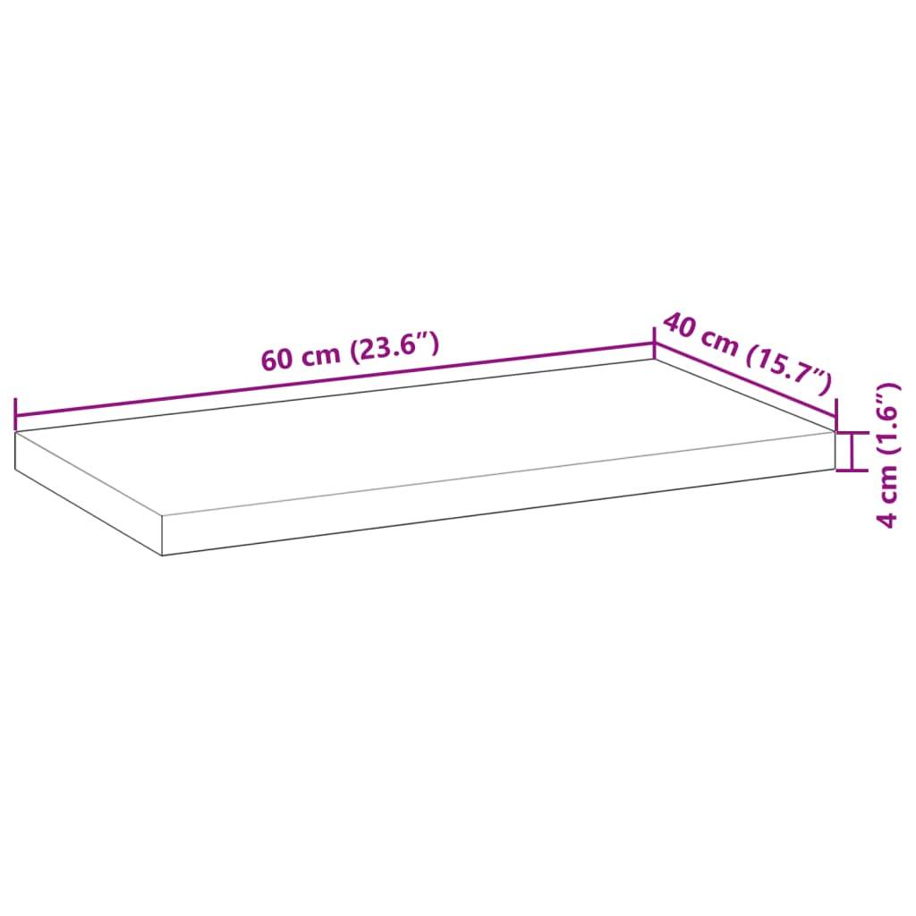 vidaXL Waschtischplatte Unbehandelt 60x40x4 cm Massivholz Akazie
