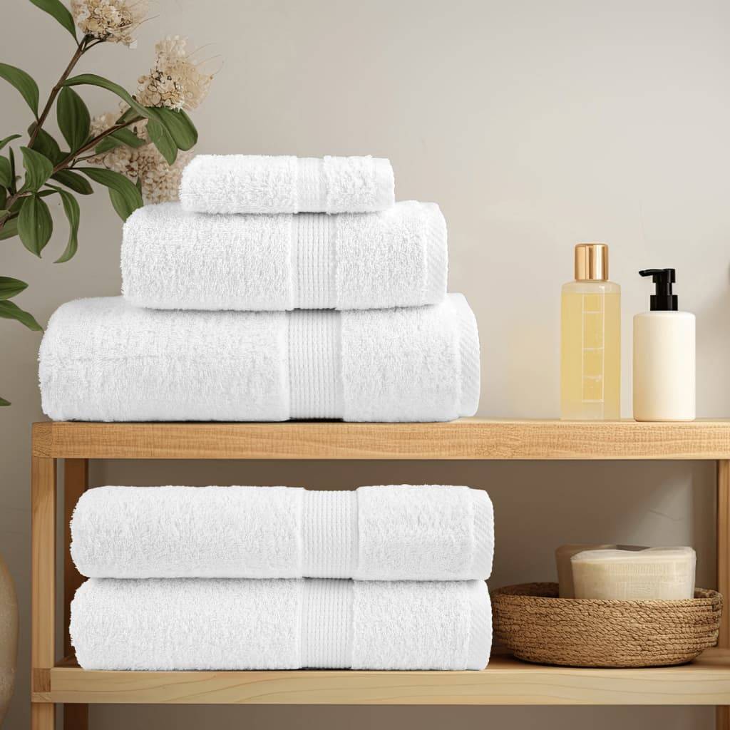 vidaXL Premium-Handtücher SOLUND 2 Stk. Weiß 50x100cm 600 g/m²
