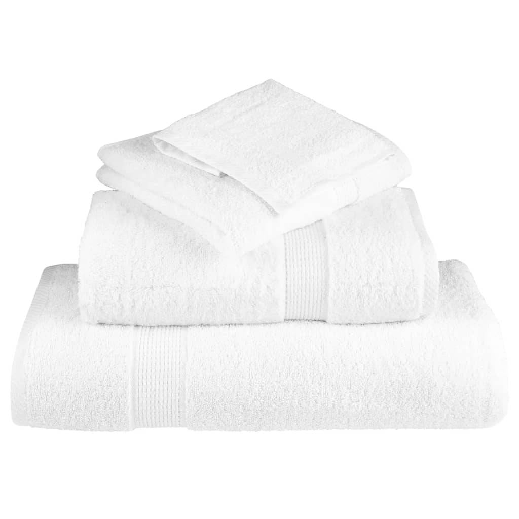 vidaXL Premium-Handtücher SOLUND 2 Stk. Weiß 50x100cm 600 g/m²