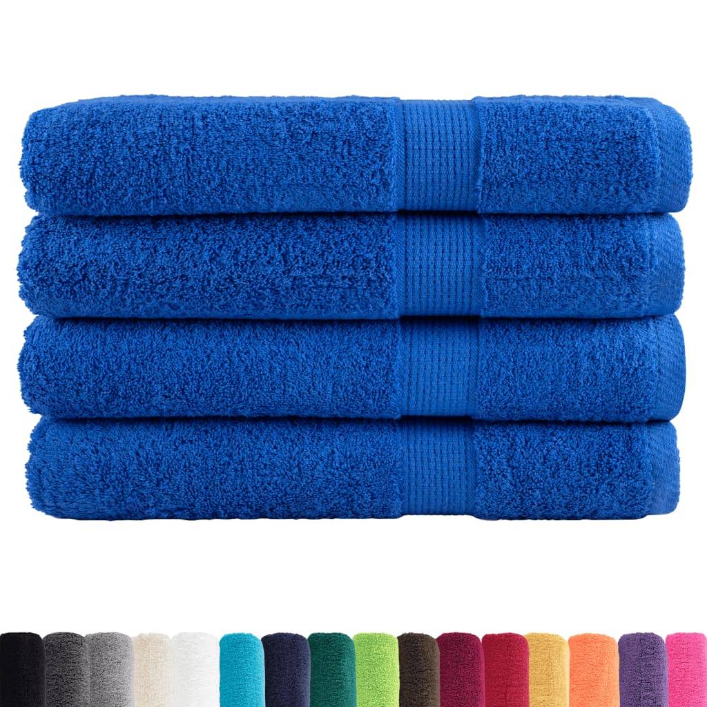 vidaXL Premium-Handtücher SOLUND 4 Stk. Blau 100x200 cm 600 g/m²