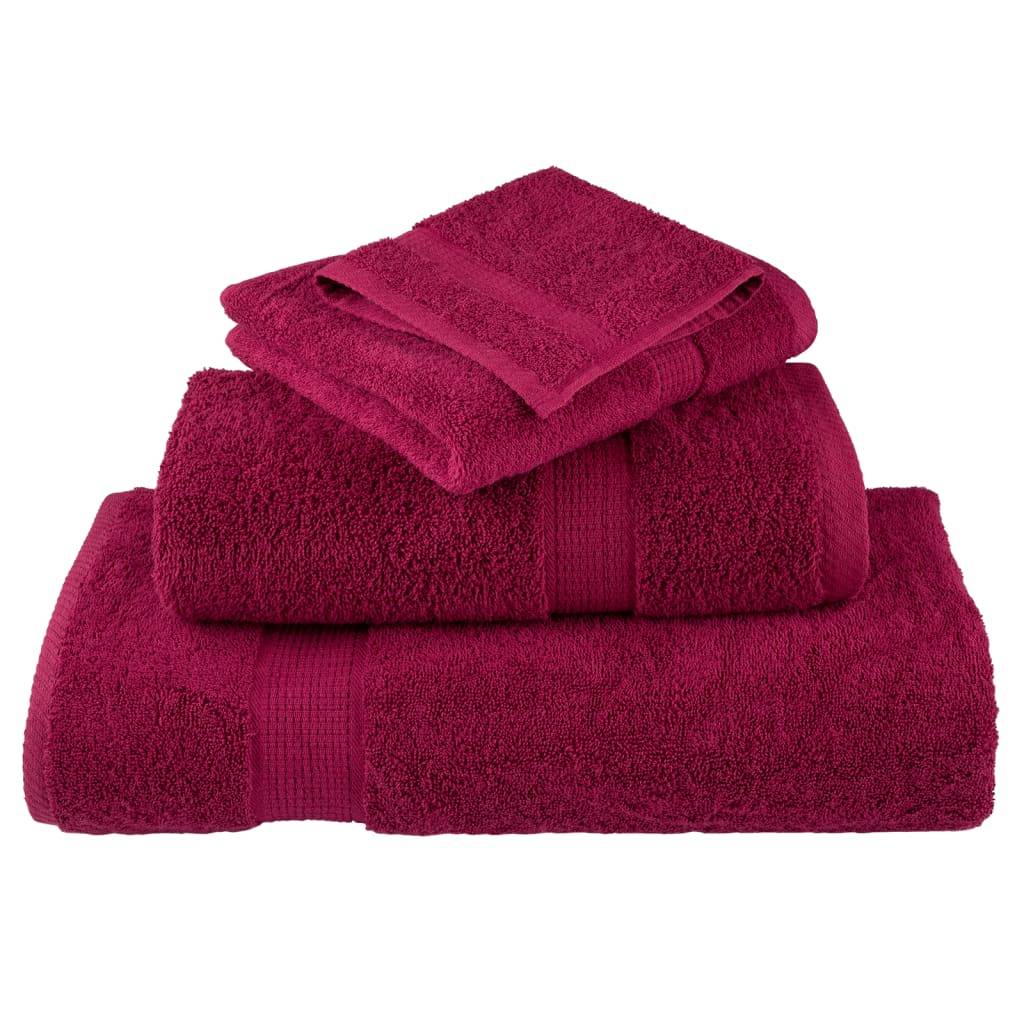 vidaXL Premium-Gästetücher SOLUND 10 Stk. Bordeaux 30x50 cm 600 g/m²