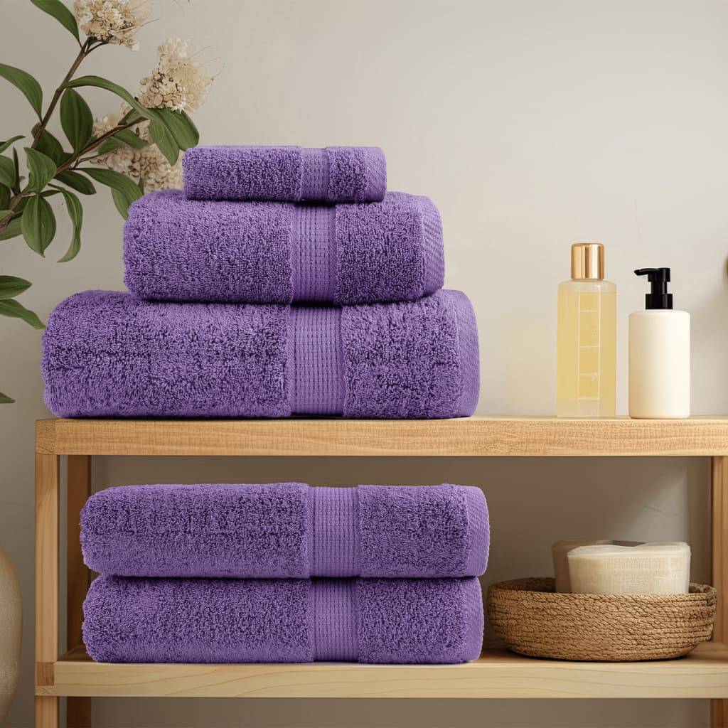 vidaXL Premium-Handtücher SOLUND 4 Stk. Lila 50x100 cm 600 g/m²