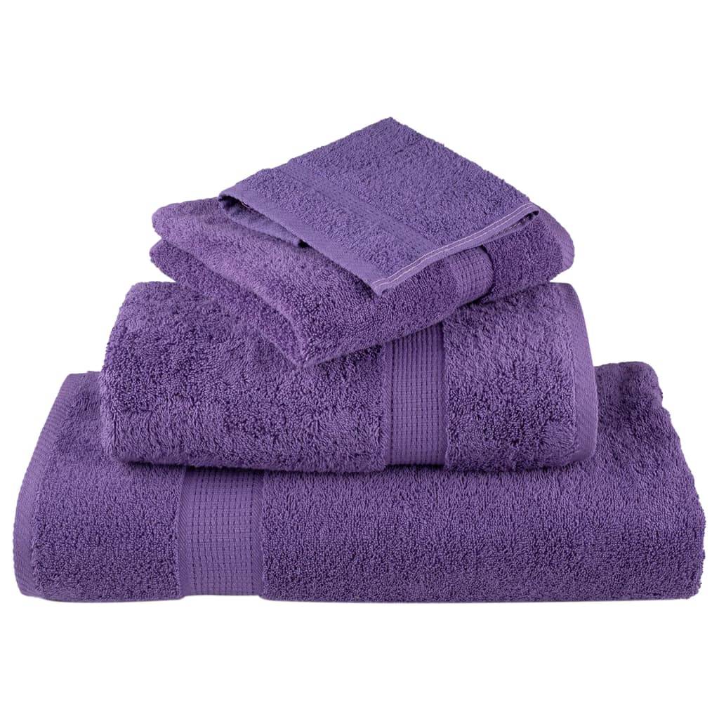 vidaXL Premium-Handtücher SOLUND 4 Stk. Lila 50x100 cm 600 g/m²