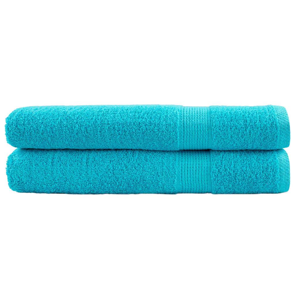 vidaXL Premium-Handtücher SOLUND 2 Stk. Türkis 100x200 cm 600 g/m²