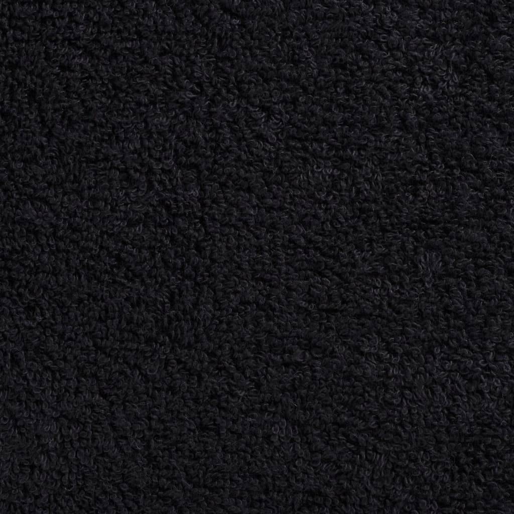 vidaXL Premium-Gästetücher SOLUND 2 Stk. Schwarz 30x50 cm 600 g/m²