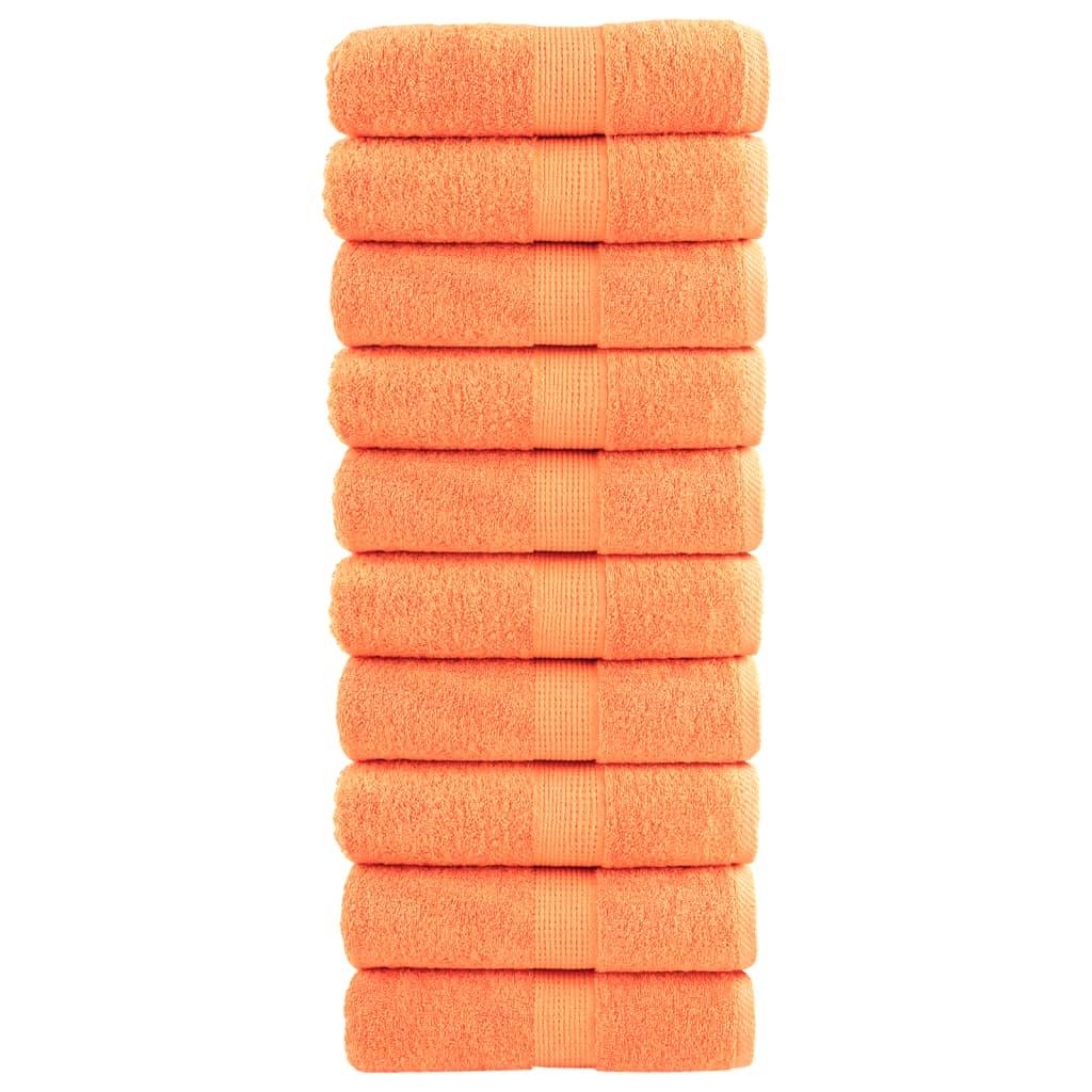 vidaXL Premium-Gästetücher SOLUND 10 Stk. Orange 30x50 cm 600 g/m²