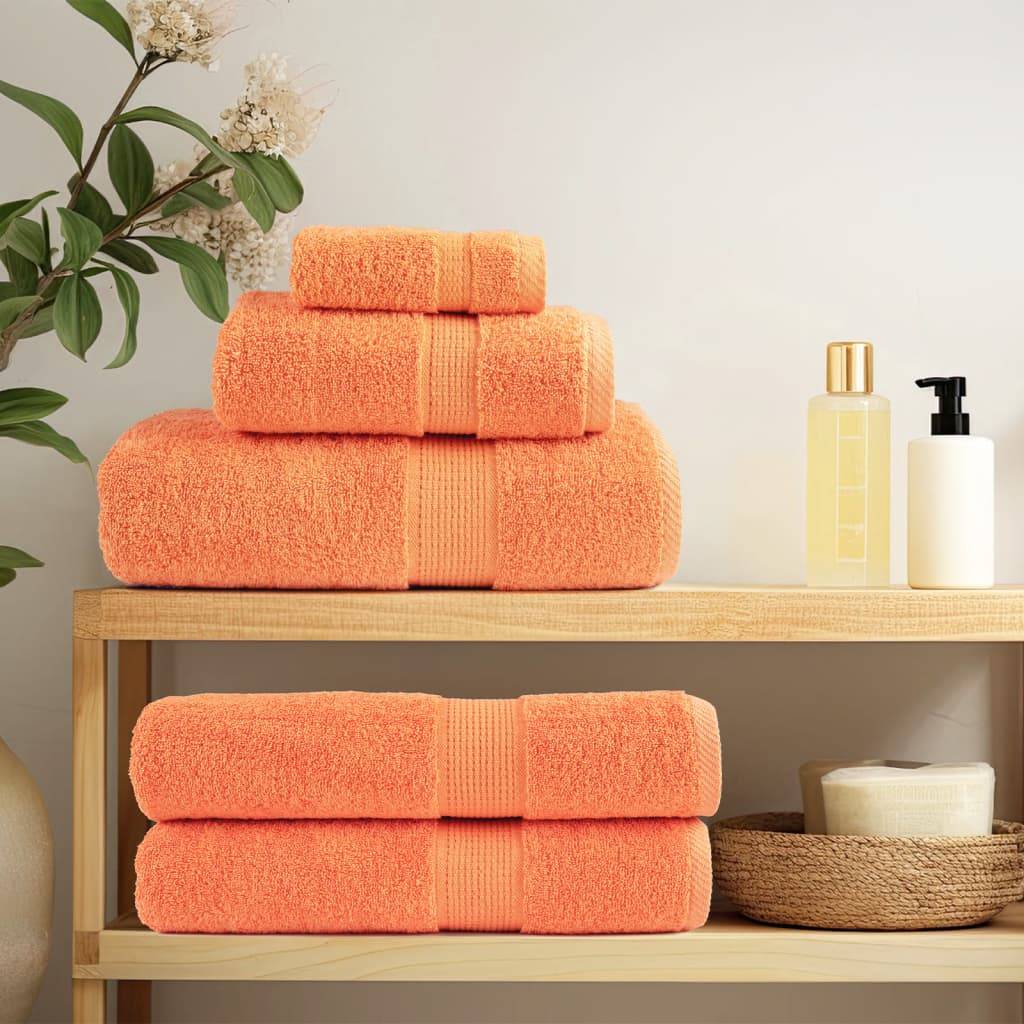 vidaXL Premium-Gästetücher SOLUND 10 Stk. Orange 30x50 cm 600 g/m²