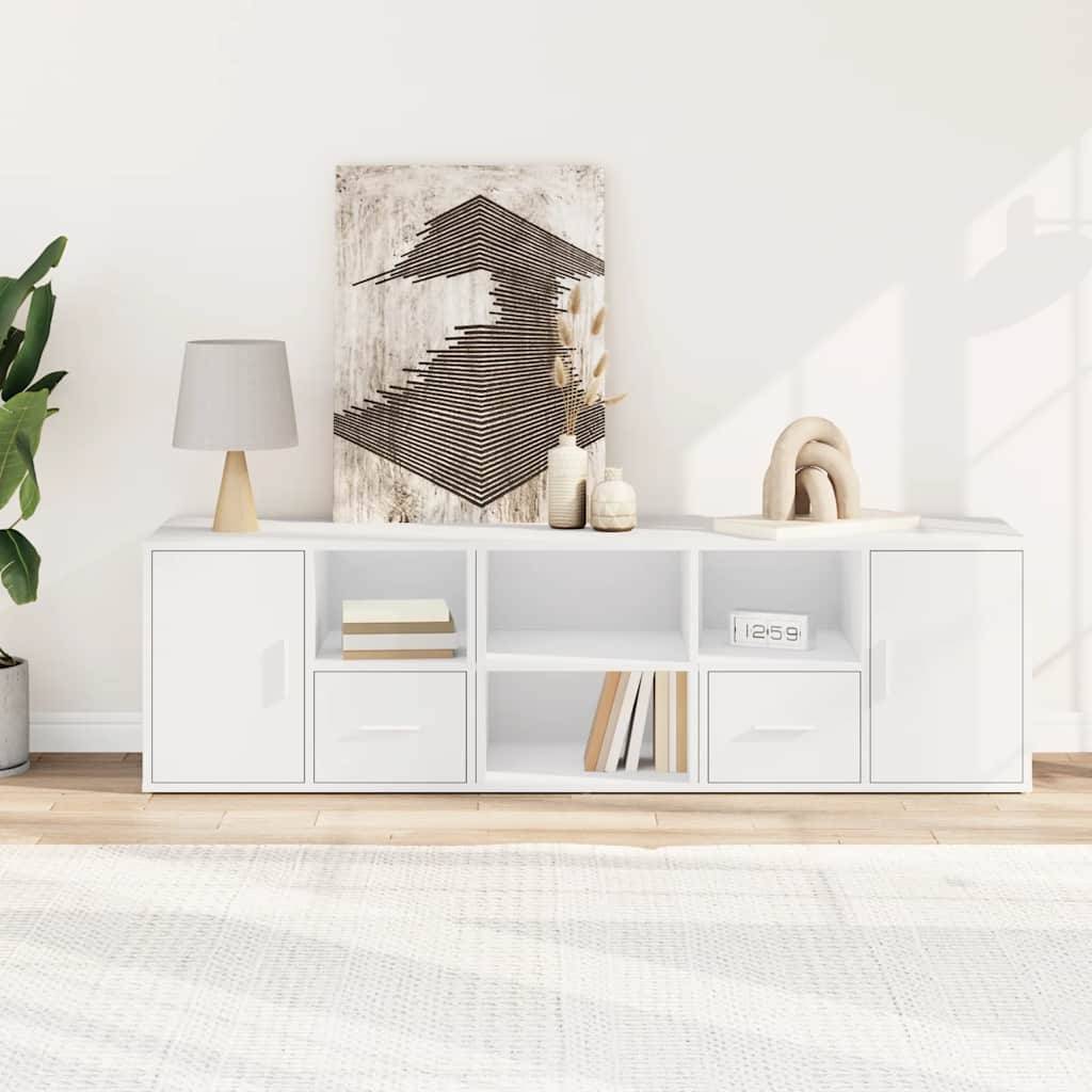 vidaXL Eckregal Weiß 160x40x45 cm Holzwerkstoff