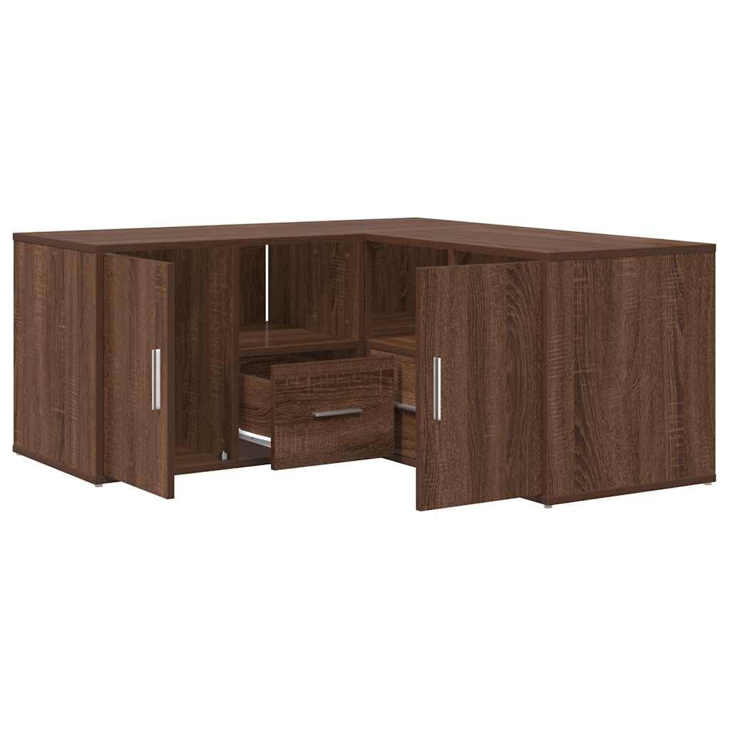 vidaXL Eckregal Braun Eichen-Optik 160x40x45 cm Holzwerkstoff