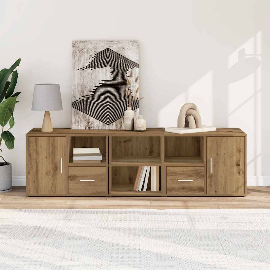 vidaXL Eckregal Artisan-Eichen-Optik 160x40x45 cm Holzwerkstoff