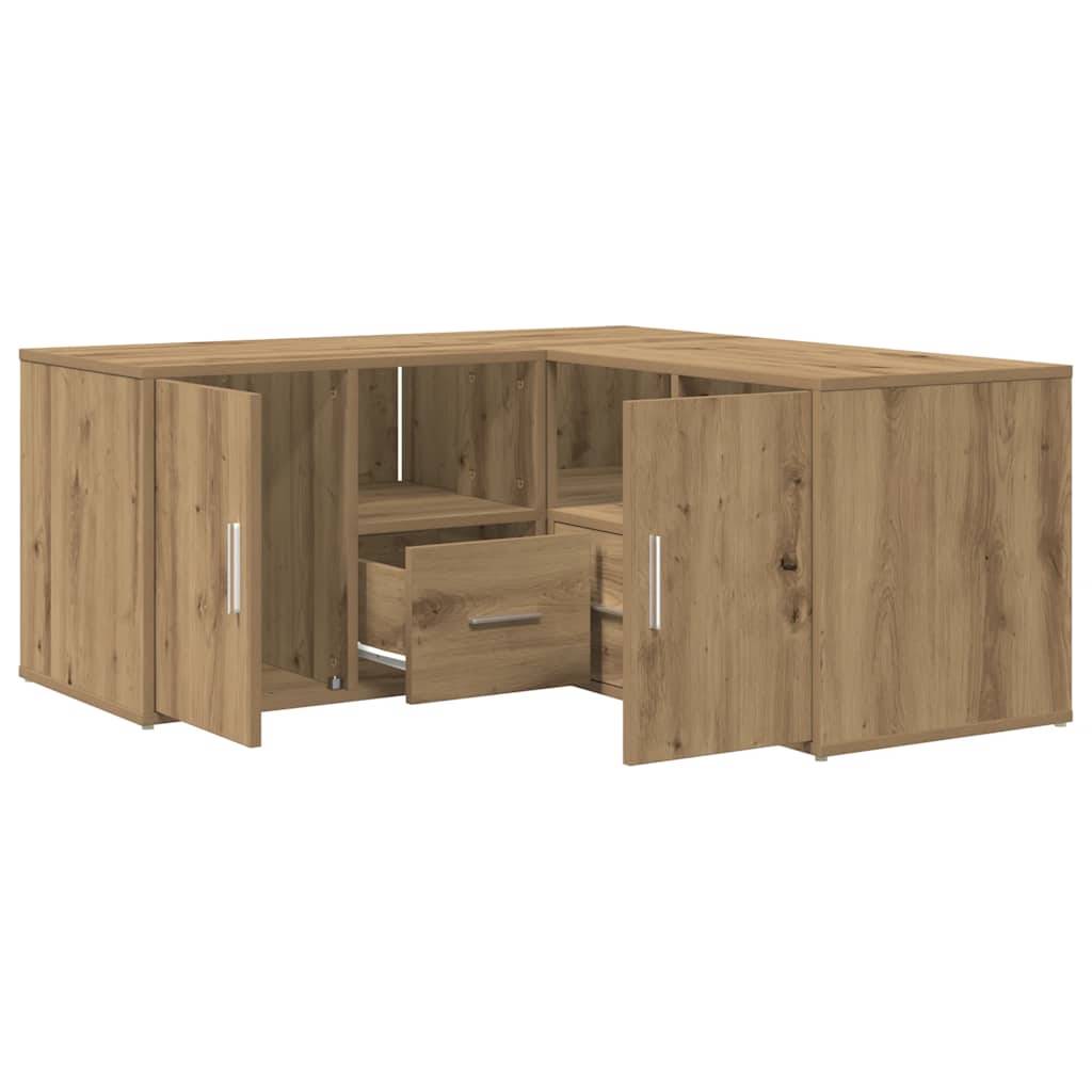 vidaXL Eckregal Artisan-Eichen-Optik 160x40x45 cm Holzwerkstoff