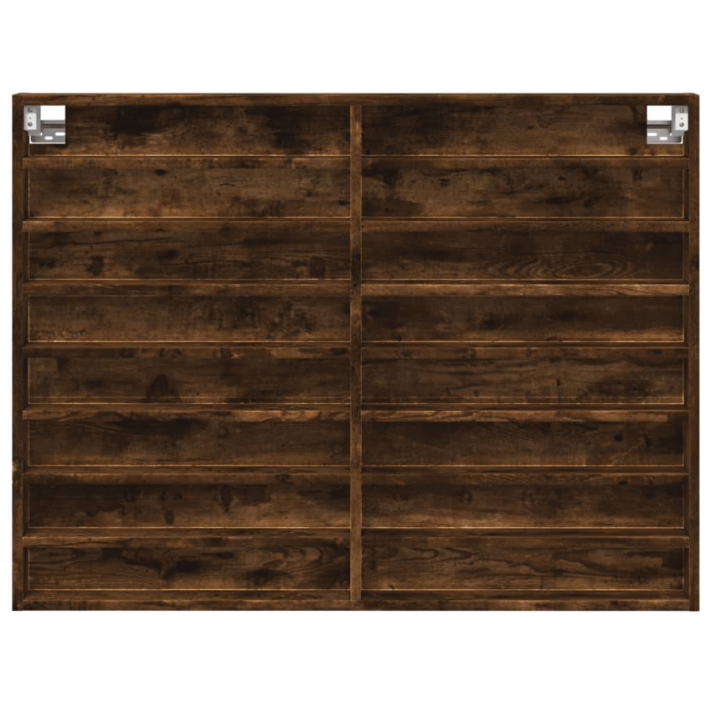 vidaXL Vitrinenschrank Räuchereiche 100x8,5x75 cm Holzwerkstoff