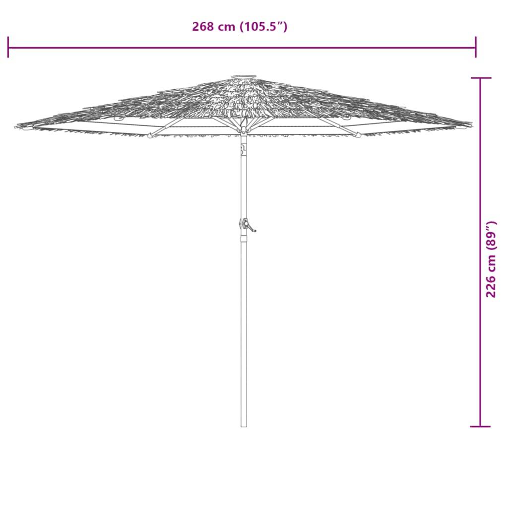 vidaXL Sonnenschirm mit Stahlmast Blau 268x268x226 cm