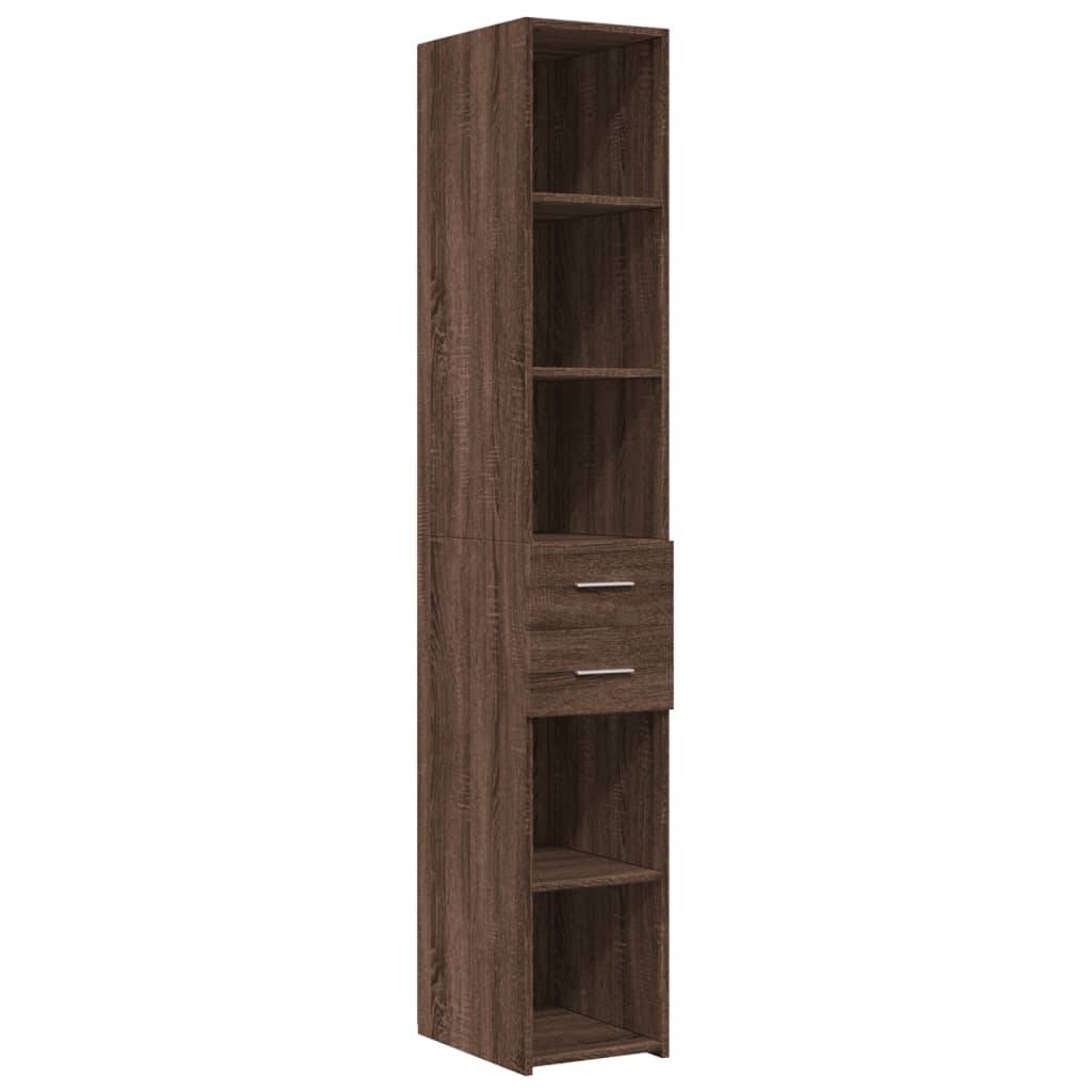 vidaXL Highboard Braun Eichen-Optik 30x42,5x185 cm Holzwerkstoff