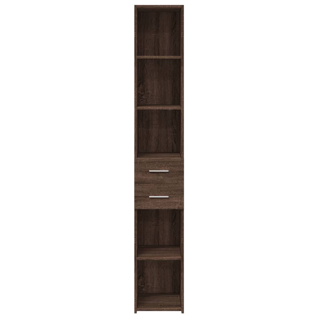 vidaXL Highboard Braun Eichen-Optik 30x42,5x185 cm Holzwerkstoff