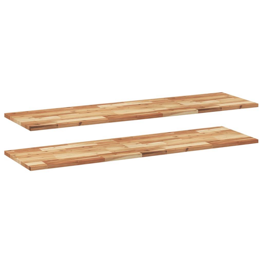 vidaXL Schweberegale 2 Stk. 120x40x2 cm Massivholz Akazie Ölbehandelt