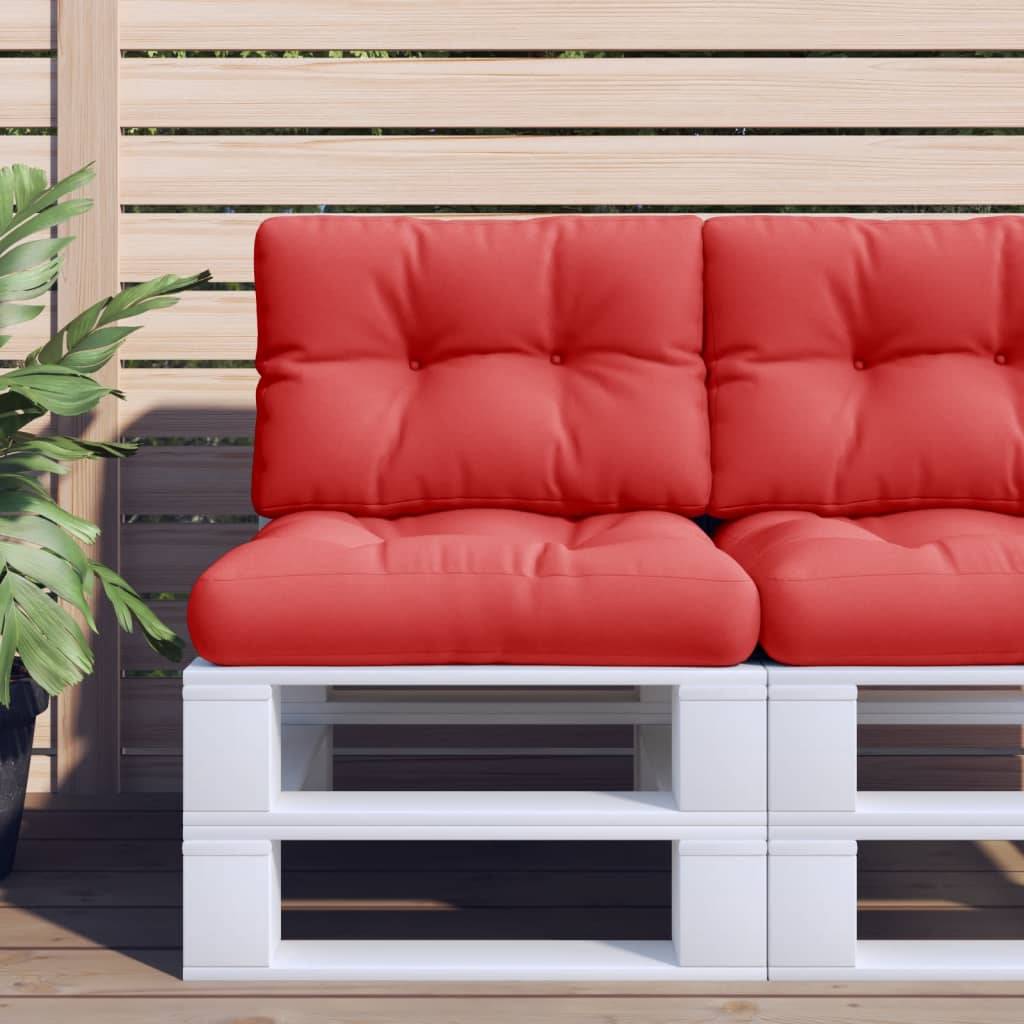 vidaXL Palettenkissen Rot 50x40x12 cm Stoff