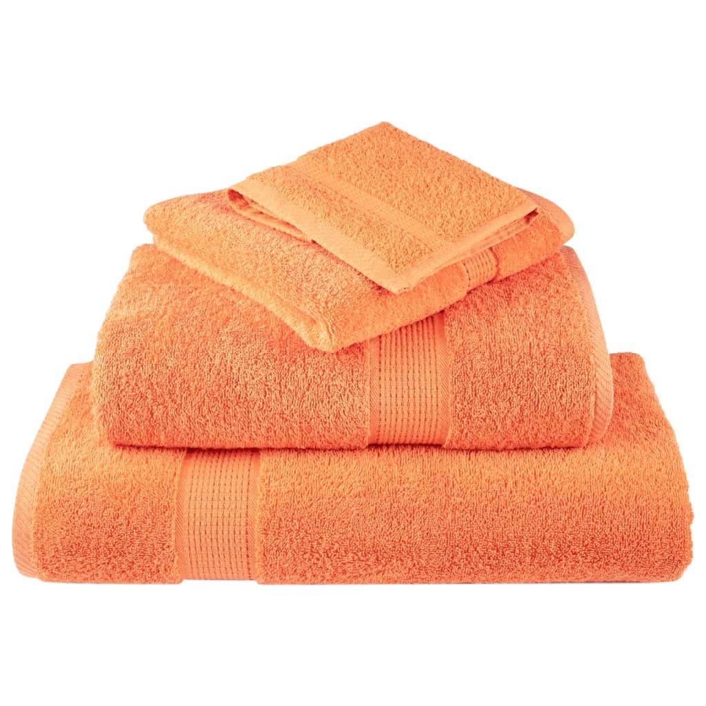 vidaXL Premium-Duschtücher SOLUND 4 Stk. Orange 70x140 cm 600 g/m²