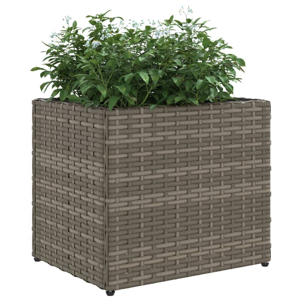 vidaXL Pflanzkübel Grau 36x30x32 cm Poly Rattan