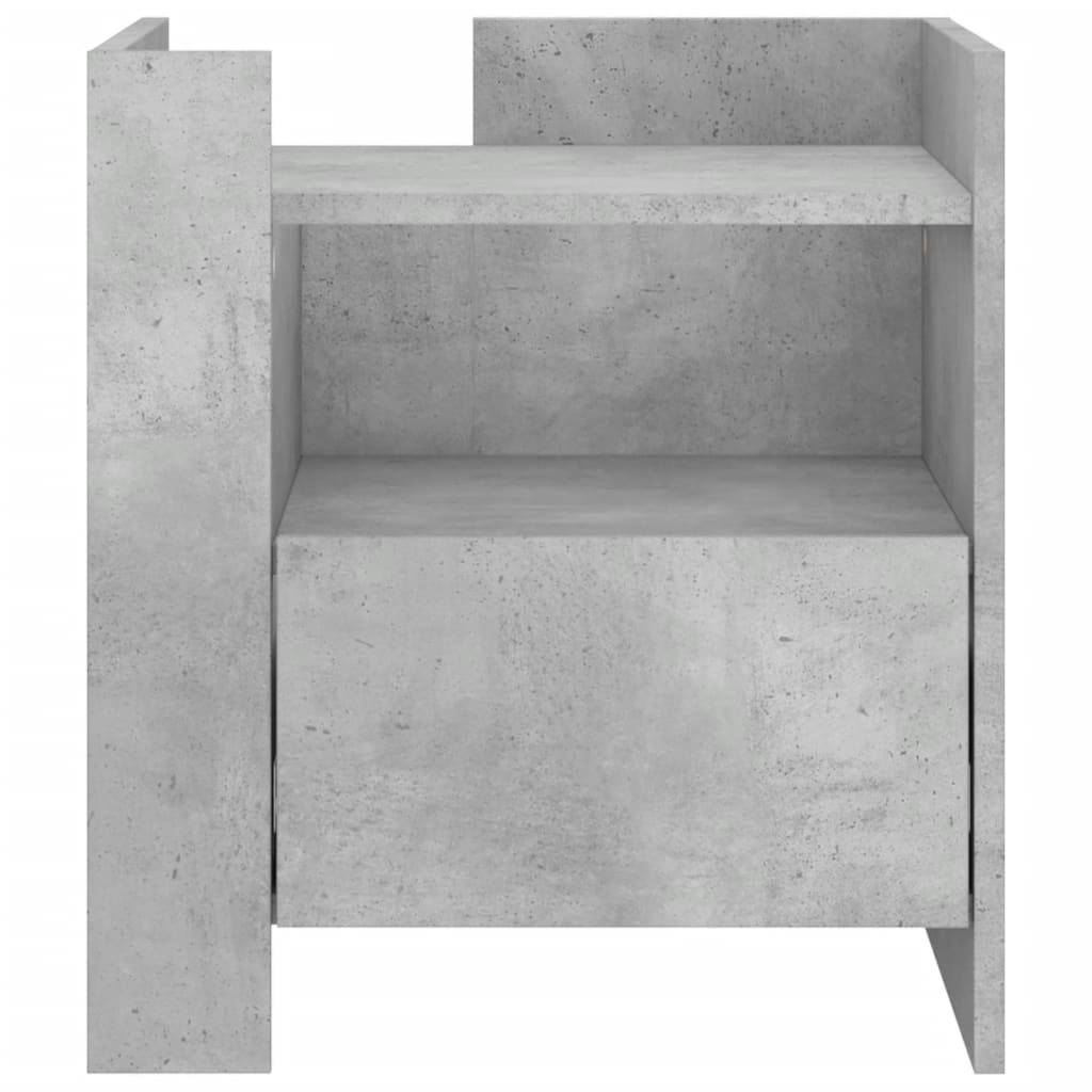 vidaXL Nachttisch Betongrau 45x50x50 cm Holzwerkstoff