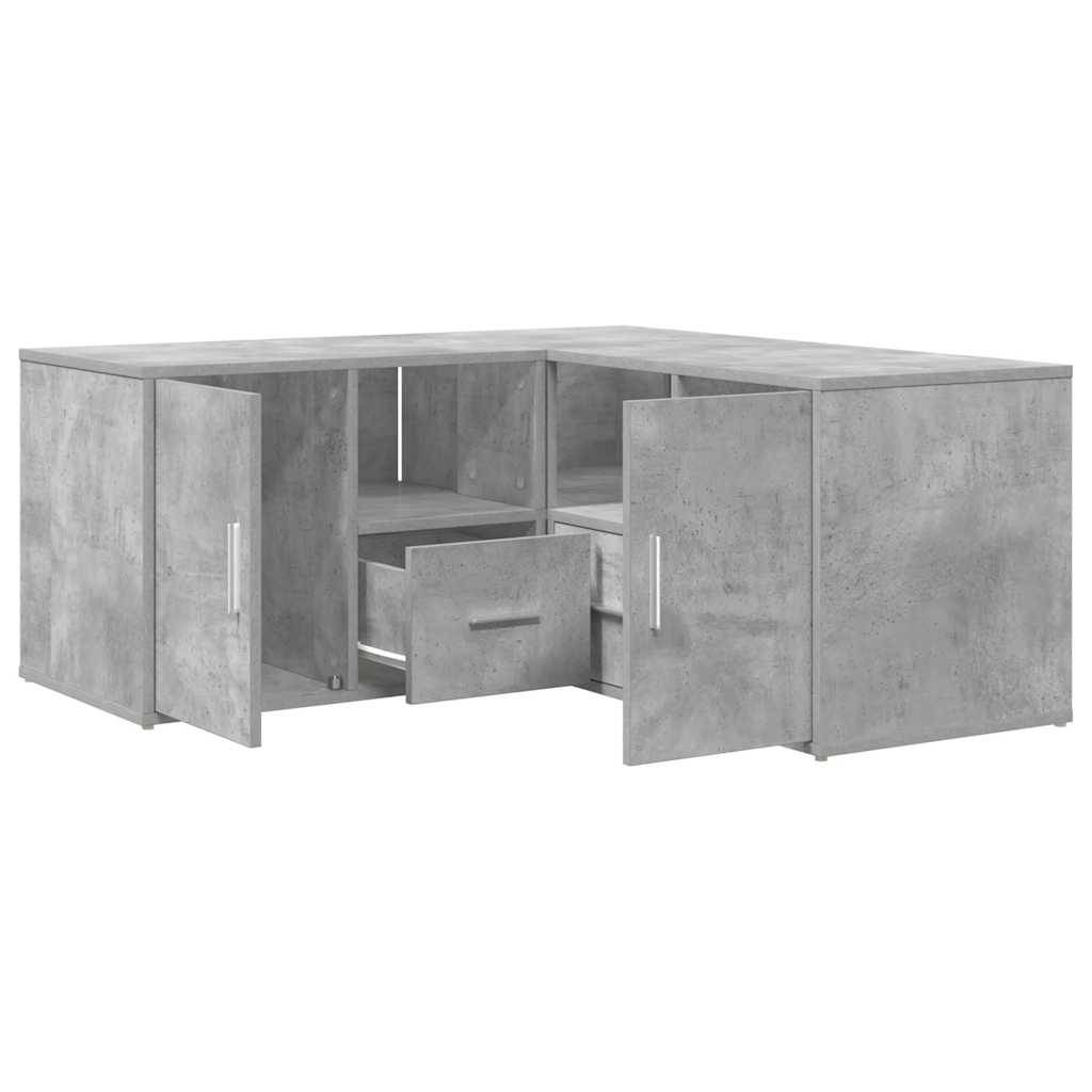 vidaXL Eckregal Betongrau 160x40x45 cm Holzwerkstoff