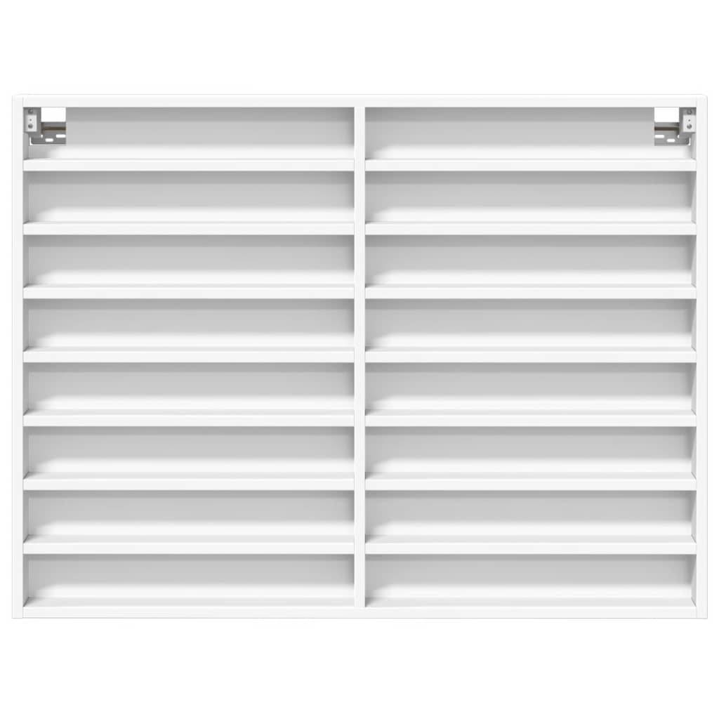 vidaXL Vitrinenschrank Weiß 100x8,5x75 cm Holzwerkstoff