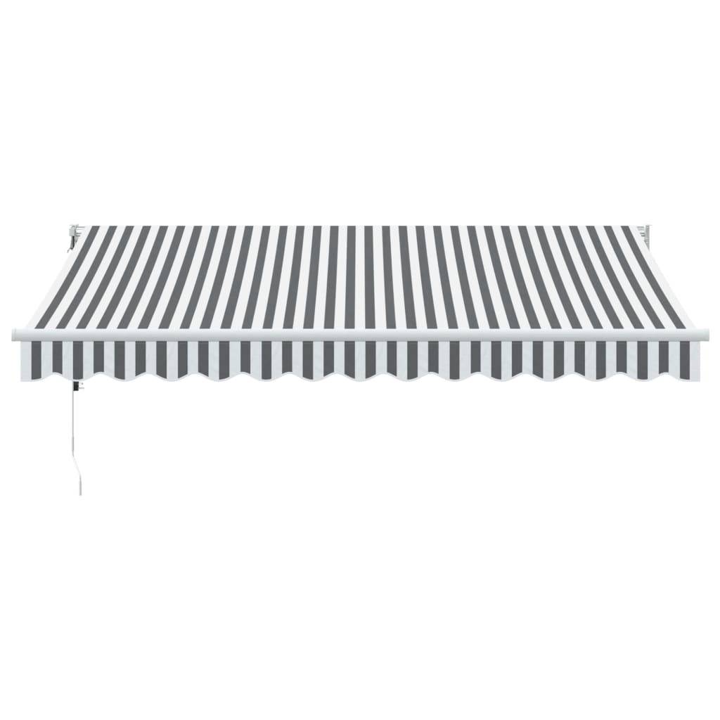 vidaXL Markise Einziehbar Anthrazit & Weiß 3,5x2,5 m Stoff & Aluminium