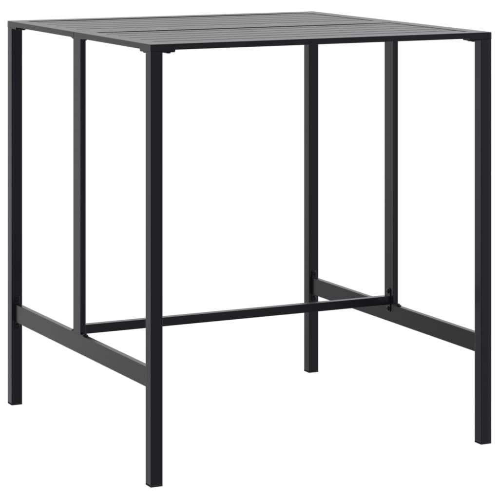 vidaXL 7-tlg. Gartenbar-Set Schwarz Pulverbeschichteter Stahl