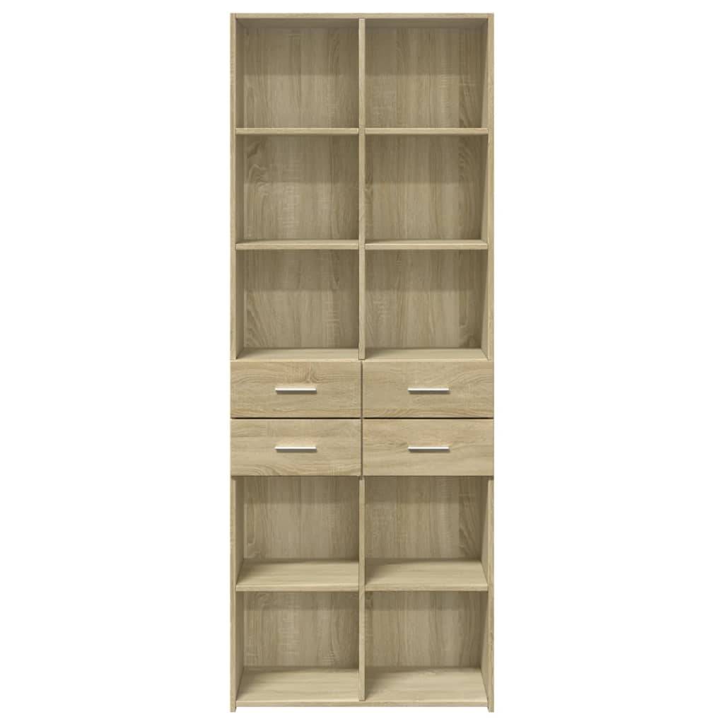 vidaXL Highboard Sonoma-Eiche 70x42,5x185 cm Holzwerkstoff