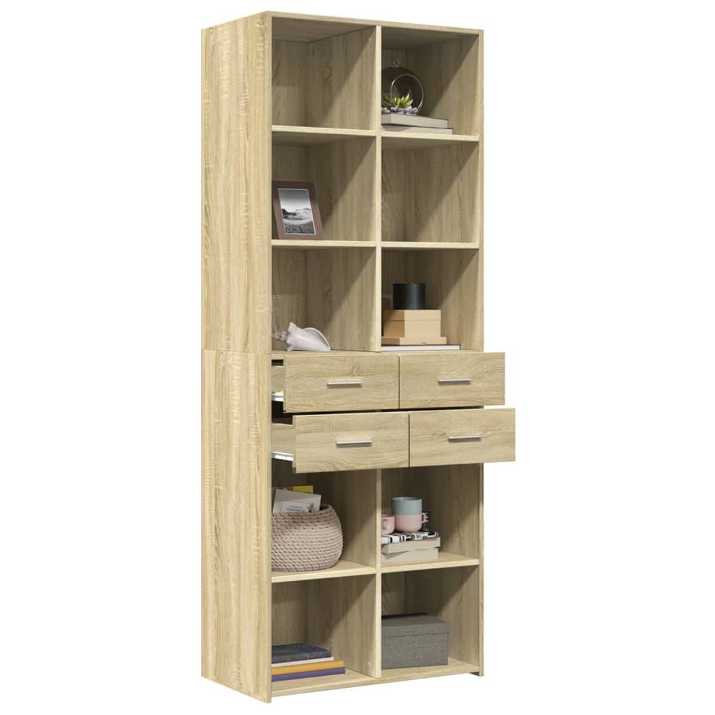 vidaXL Highboard Sonoma-Eiche 70x42,5x185 cm Holzwerkstoff